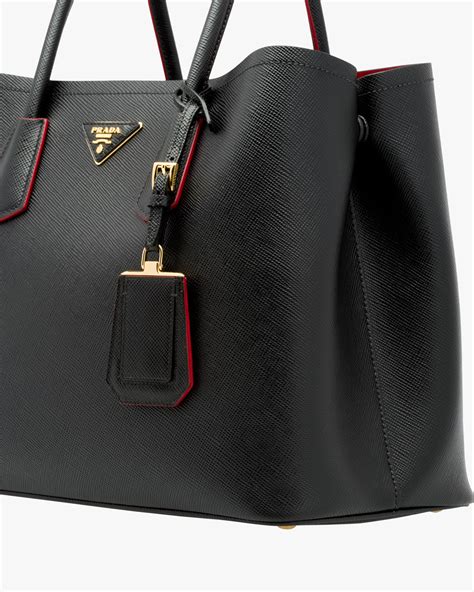 prada double bag black red|Prada double zip camera bag.